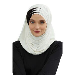 1667 Hijab Muslim Scarves %100 Cotton Presewn Jersey Shawl Turban